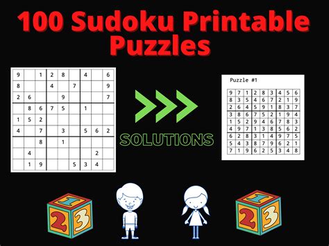 100 Sudoku Puzzle Printable - Etsy