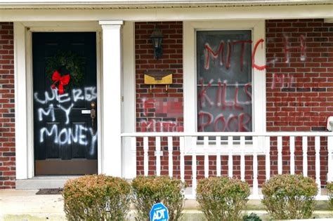 Mitch McConnell’s home vandalized with ‘WERE’S MY MONEY’ update: Mitch: "This is different ...