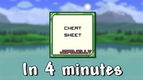 TERRARIA CHEAT SHEET IN 4 MINUTES - YouTube