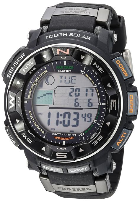 Casio Men's Pro Trek PRW-2500R-1CR Tough Solar Digital Sport Watch | eBay