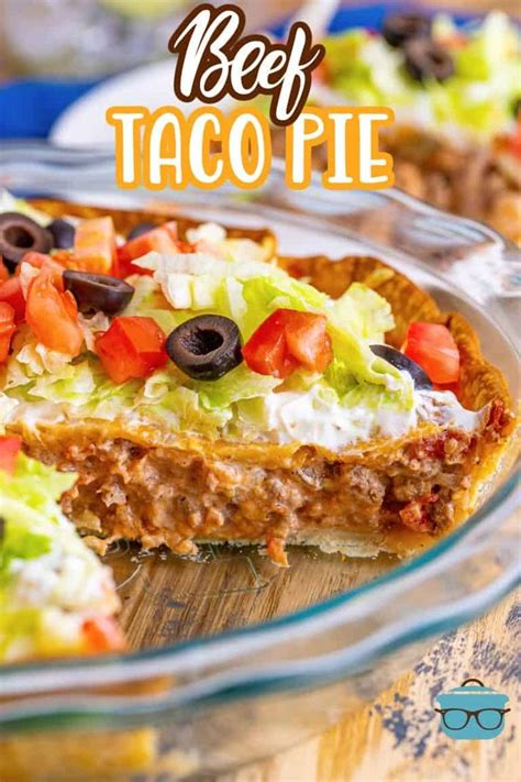 Easy Taco Pie - The Country Cook | Taco pie recipes, Taco pie, Recipes