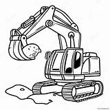 Excavator Digging Deep Coloring Page 72235 57196 sketch template