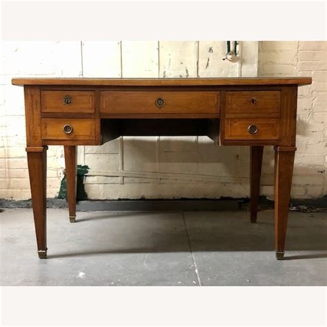 Antique Wooden Desk with Drawers - AptDeco