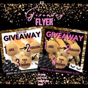 DIY CANVA TEMPLATE Giveaway Flyer Canva Flyer Giveaway - Etsy