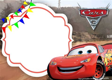 Cars 3 Invitation Template: How to Download It | Cars birthday invitations, Car birthday ...