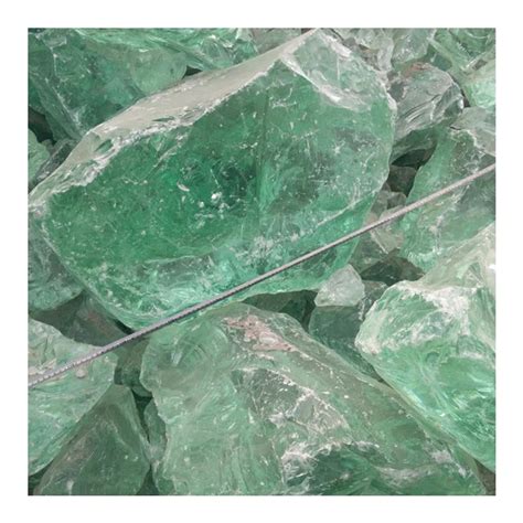 Natural Clear Colored Slag Glass Rocks For Gabion And Home Landscaping ...