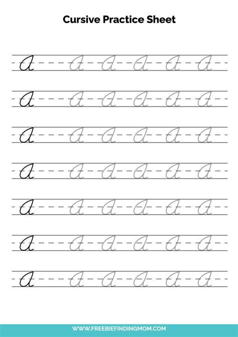 Cursive Practice Sheets Free And Printable