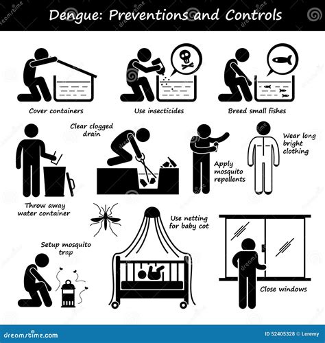 Dengue Fever Preventions and Controls Aedes Mosquito Breeding Stock Vector - Illustration of ...