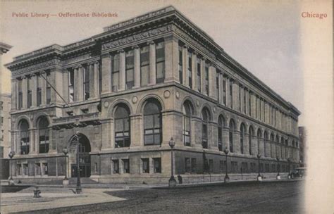 Public Library Chicago, IL Postcard