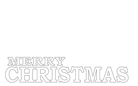 Merry Christmas Coloring Page Free Stock Photo - Public Domain Pictures