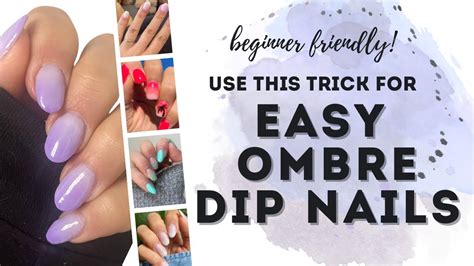 The Easiest Way to Do Ombre Nails with Dip Powder | Scrub Method Dip Nails Tutorial - YouTube