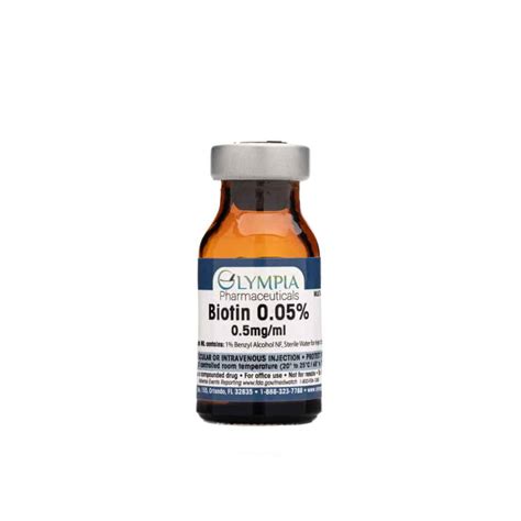 Biotin Injection (B7 Vitamin Shot), 05.mg/mL | Olympia Compounding Pharmacy