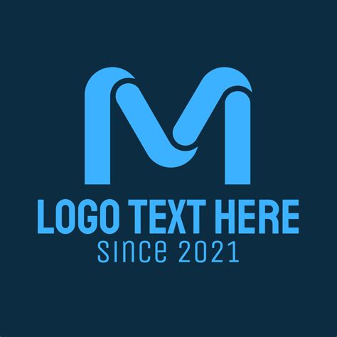 Blue Initial Letter M Logo | BrandCrowd Logo Maker | BrandCrowd