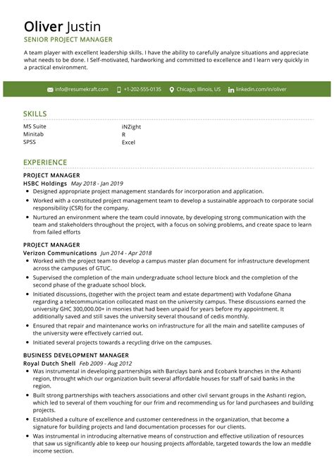 Project management resume example - frosdturk