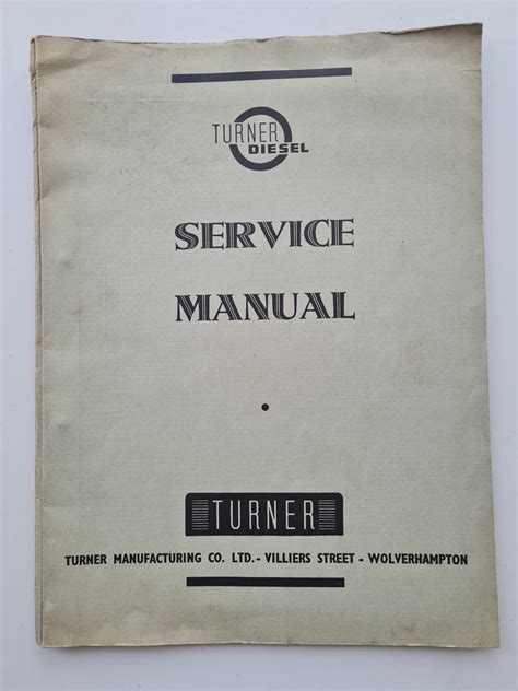 Turner Diesel Engine Service Manual - SPS Parts