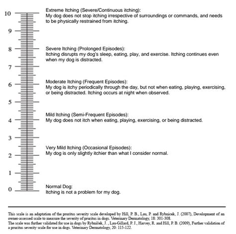 Itching in Dogs | Pruritus Visual Analog Scale (Canine) | VetDERM Clinic