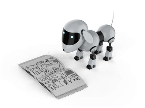 Dog robot learning stock illustration. Illustration of digital - 140843907