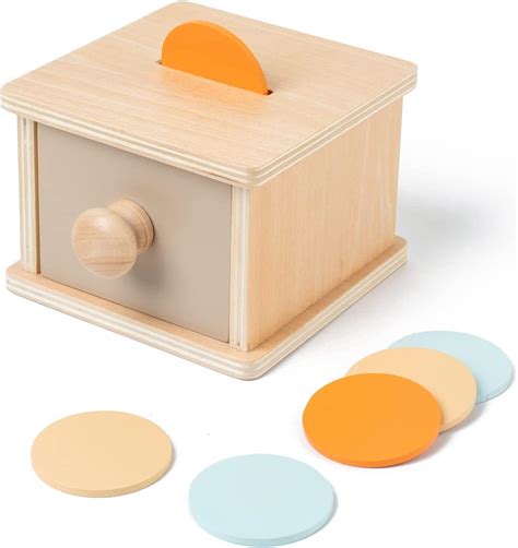 Montessori Object Permanence Box, Montessori Coin Box, Montessori Toys ...