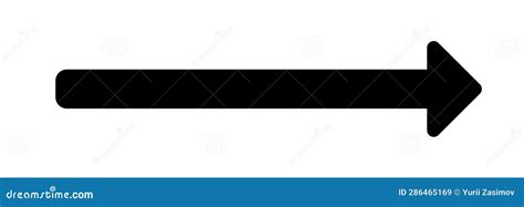 Black Arrow Pointing Right. Arrow Shape Element Stock Illustration - Illustration of bold ...