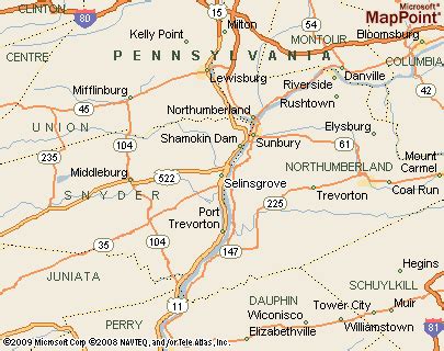 Selinsgrove, Pennsylvania Area Map & More