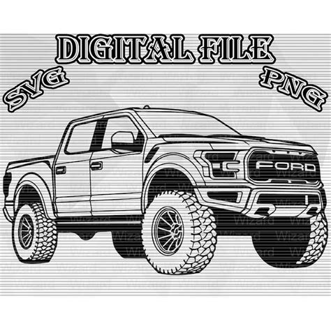 Ford Ranger Raptor SVG Pick up Truck PNG SVG, cut file, draw - Inspire Uplift