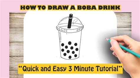 How to Draw A Boba Drink - YouTube