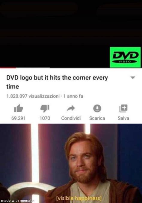 The DVD logo hits the corner every time : r/memes