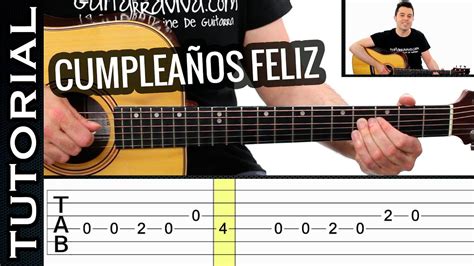 Como tocar FELIZ CUMPLEAÑOS en guitarra fácil MELODIA! MUY Fácil ...