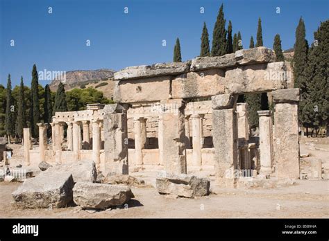 Agora, archaeological site of Hierapolis, Pamukkale, UNESCO World Heritage Site, Anatolia ...