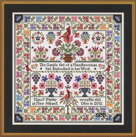 Long Dog Samplers Cardinal Points printed cross stitch chart | Cross ...