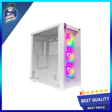 PC COMPONENTS » CASING PC » CASING PC CUBE GAMING SILKA GLASS WHITE INCLUDE 3 FAN RGB • PUSAT PC ...