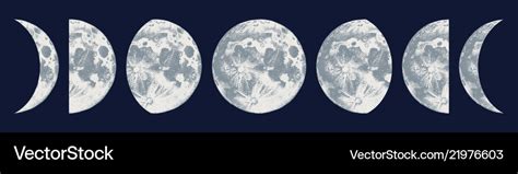 Moon phases Royalty Free Vector Image - VectorStock