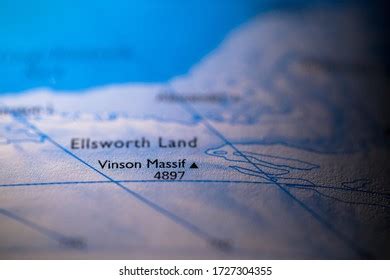 Geographical Map Location Vinson Massif Antarctica Stock Photo ...