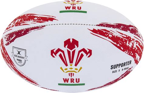 Gilbert Unisex's Wales Supporter Ball, Multi-Colour, Size 4: Amazon.co ...