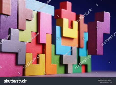 Geometric Shapes On Blue Background Stock Photo 2202222021 | Shutterstock