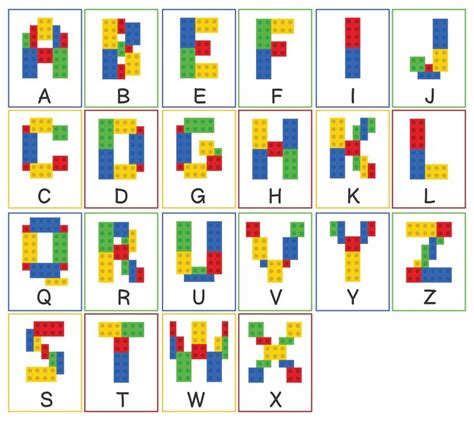 LEGO Letters - 10 Free PDF Printables | Printablee | Lego letters, Lego ...