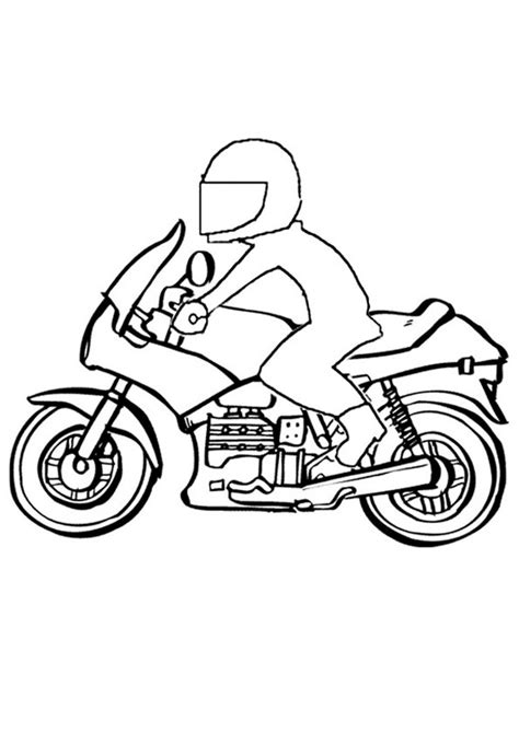 Coloring Pages | Racing Motorcycle Coloring Page