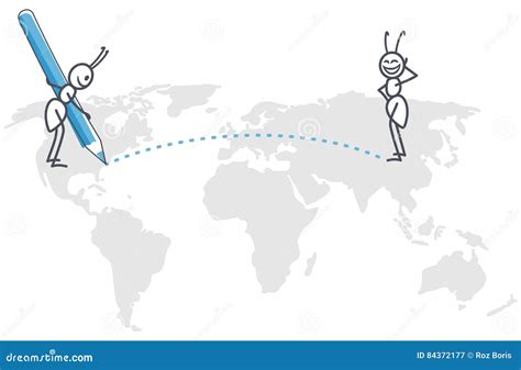 Ants world map stock vector. Illustration of atlas, crossing - 84372177