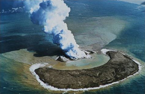 New Japanese island emerges from sea after an underwater volcano erupts