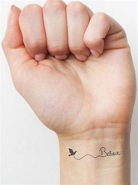 90+ Unique Small Wrist Tattoos for Women and Men - Simplest To Be Drawn | Believe tattoos, Small ...