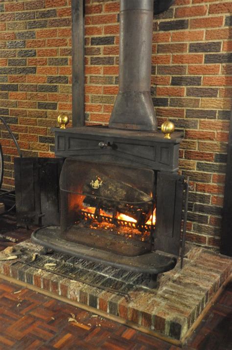 Sears Franklin Antique Cast Iron Wood Stove Fireplace - Fireplace Ideas