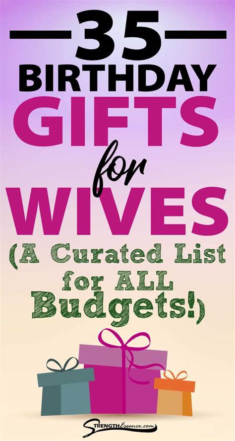 35 BEST Birthday Gifts for Wife 2024 (#1 is a Bestseller!) - Strength Essence