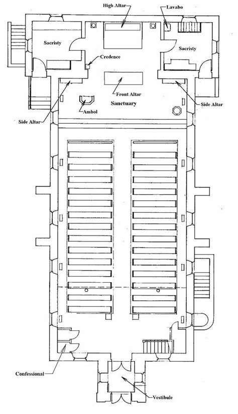 Very Small Church Floor Plans | Church design, Church design architecture, Church building design