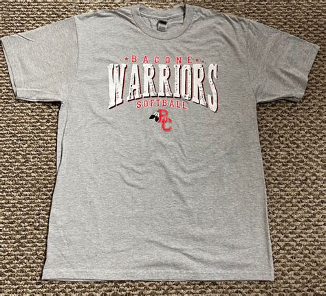 Large Men's T-shirt Gray - Softball - Bacone College