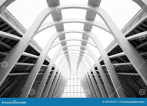 Abstract Architecture Symmetrical Lines and Shapes Stock Illustration - Illustration of modern ...