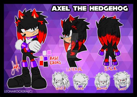 Axel the hedgehog reference by leonarockera on DeviantArt