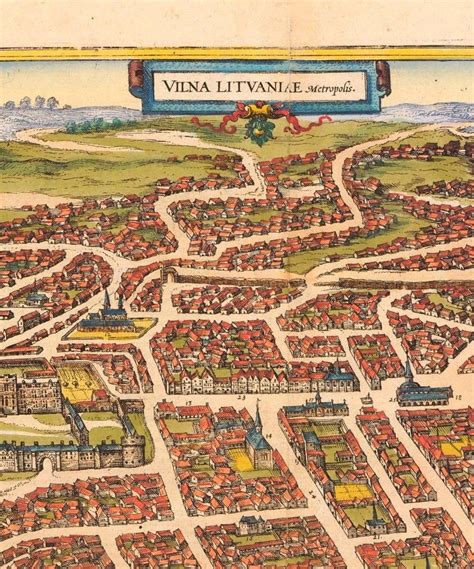 Vilnius / Vilna / Wilno Vintage Historical Antique City Map on | Etsy ...