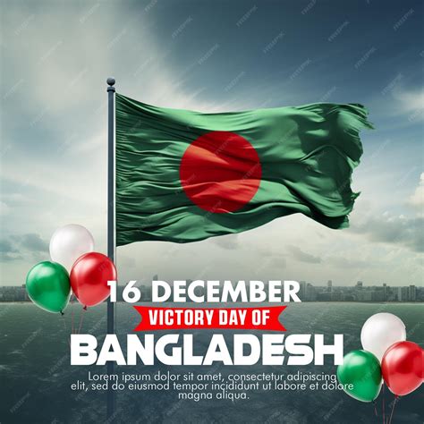 Premium PSD | Psd 16 december victory day of bangladesh social media banner post template with ...