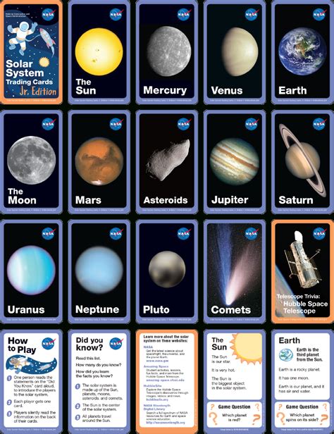 Amazingspace - Free Printable Solar System Flashcards - Free Printable