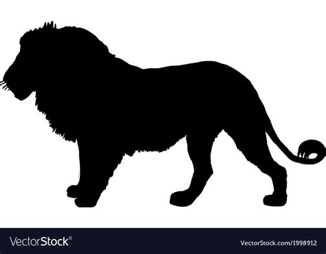 Lion silhouette Royalty Free Vector Image - VectorStock